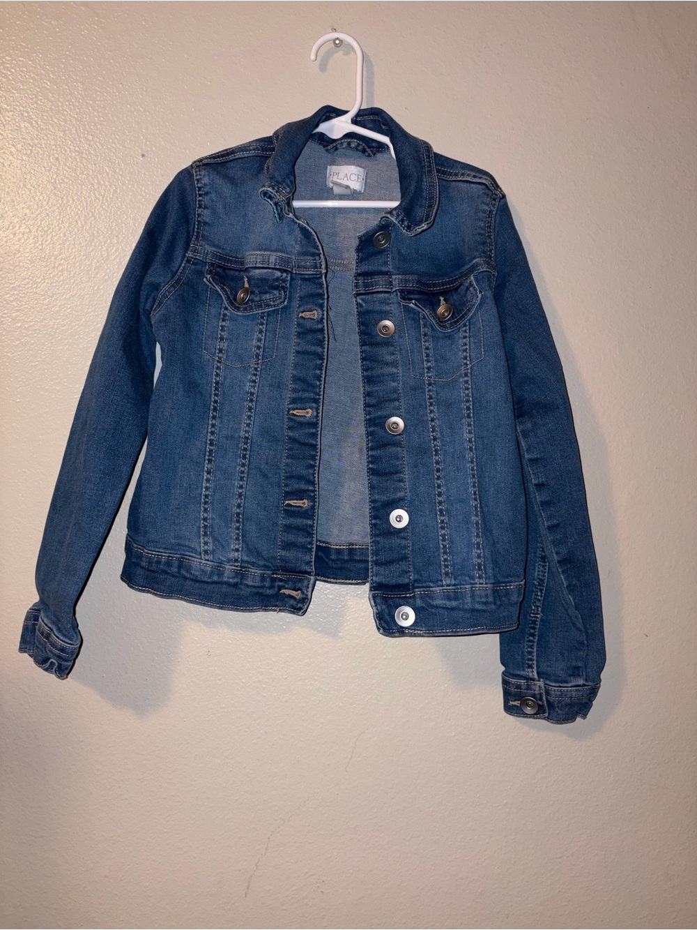 Place Girls Blue Denim Button-Up Jacket
